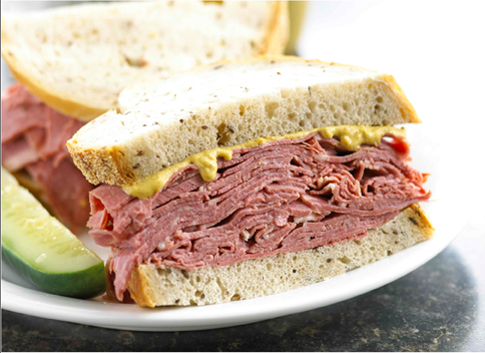 Order Original Corned Beef Sandwich food online from Mo Deli store, Anchorage on bringmethat.com