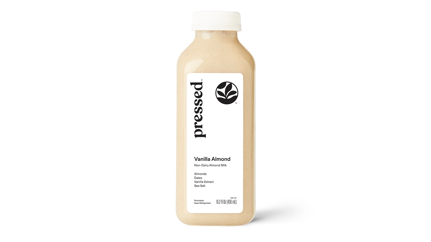 Order Vanilla Almond Non-Dairy Milk food online from Pressed store, Beverly Hills on bringmethat.com