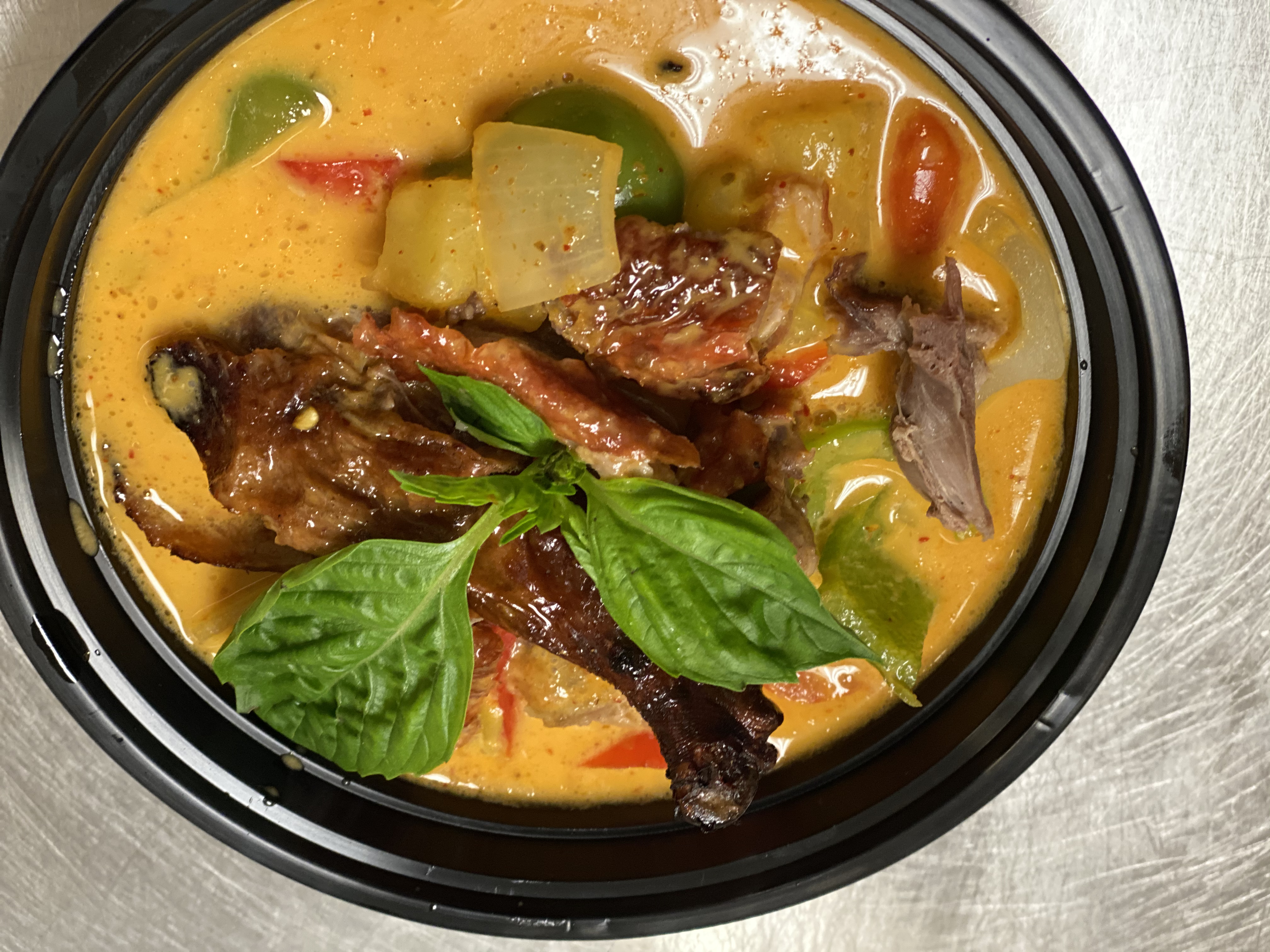 Order Duck Pineapple Curry  food online from Esan Zap Thai Cuisine store, Olympia on bringmethat.com