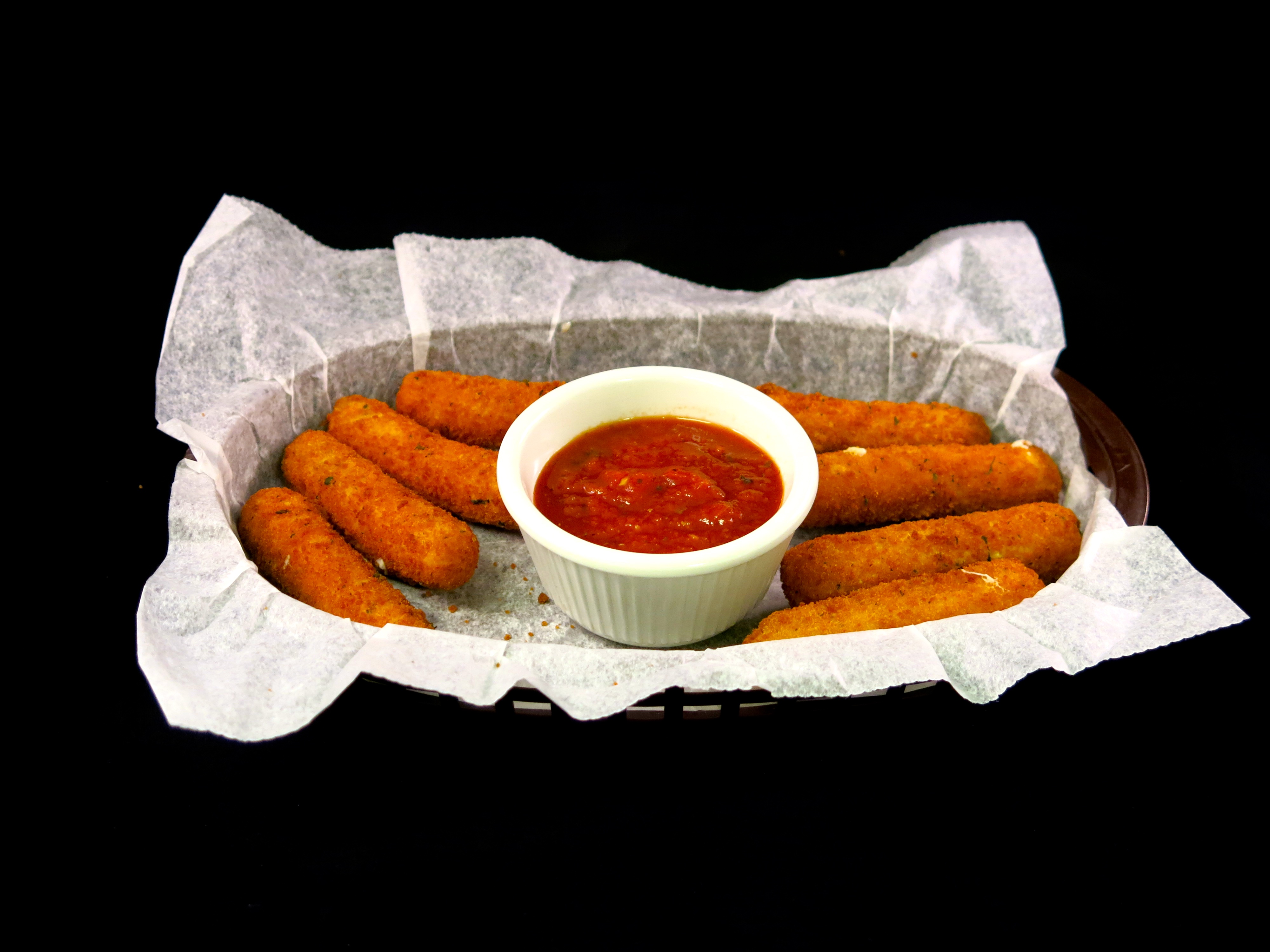 Order Fried Mozzarella Sticks food online from Zio Johno's Spaghetti House store, Iowa City on bringmethat.com