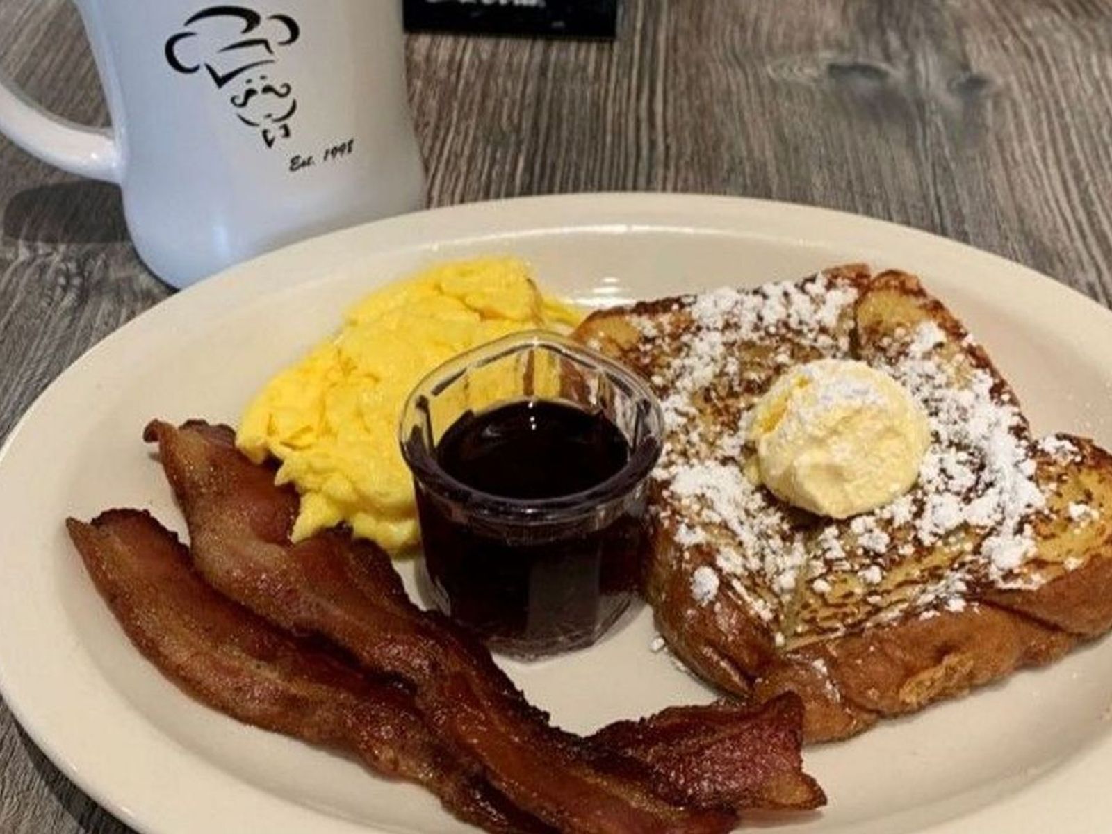 Order Jr French Toast Combo -OO food online from Biscuits Cafe store, Chandler on bringmethat.com