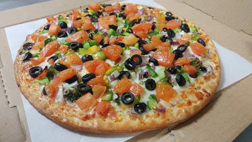 Order Larry's Primavera Pizza (Vegetarian) - Personal 8" (Serves 1 Person) food online from Larry Pizza store, Fullerton on bringmethat.com