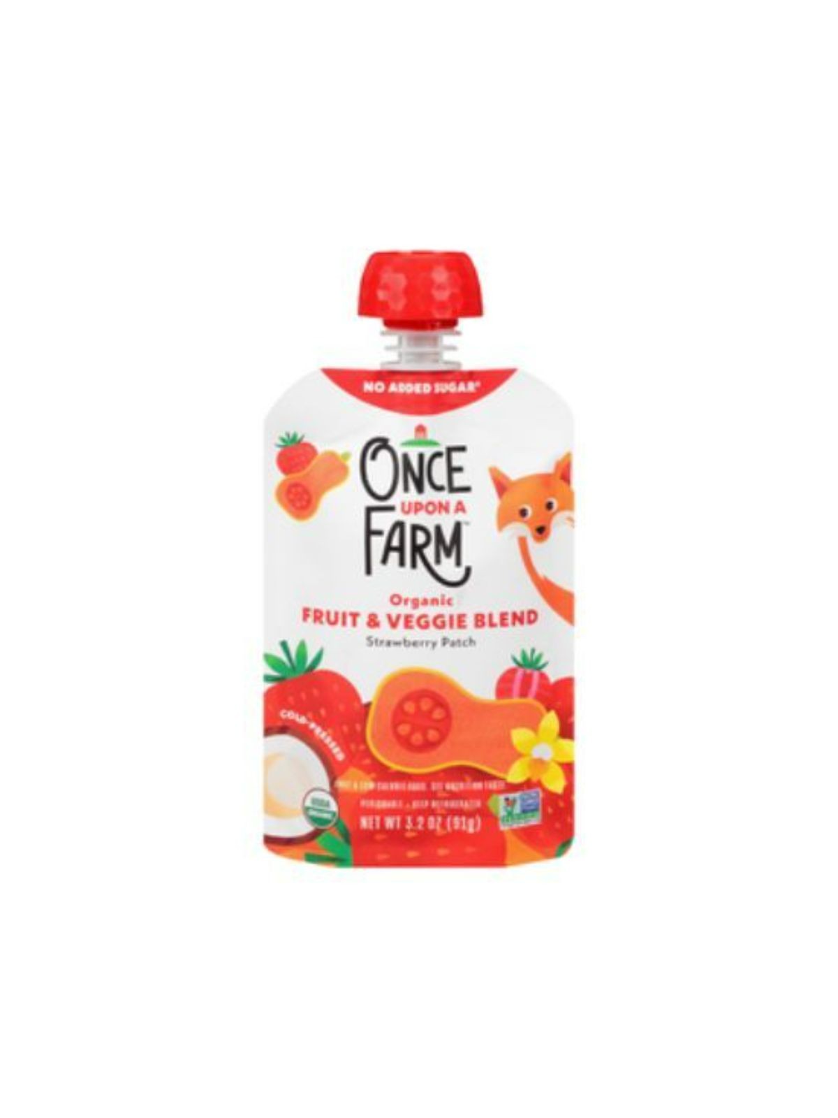 Order Once Upon A Farm Strawberry Baby Food (3.2 oz) food online from Stock-Up Mart store, Marietta on bringmethat.com