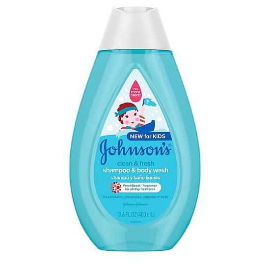 Order Johnson & Johnson® Kids 13.6 fl. oz. Clean & Fresh Shampoo & Body Wash food online from Bed Bath &Amp; Beyond store, San Luis Obispo on bringmethat.com