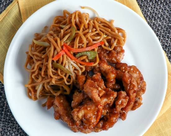 Order Orange Chicken Combo food online from Happy Inn Chinese Cuisine store, Rosemont on bringmethat.com