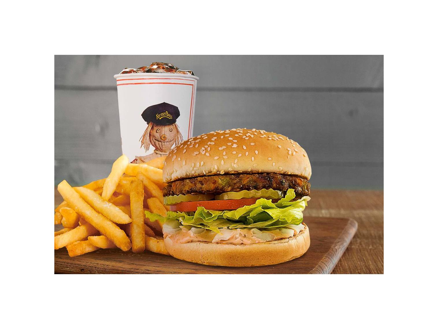 Order Veggie Burger Combo food online from Farmer Boys store, El Centro on bringmethat.com