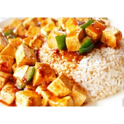 Order Veggie Mapo Tofu over Rice food online from Flower Pepper Restaurant store, Boulder on bringmethat.com