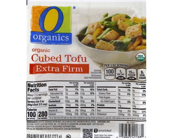 Order O Organics · Extra Firm Cubed Tofu (8 oz) food online from Safeway store, Corte Madera on bringmethat.com