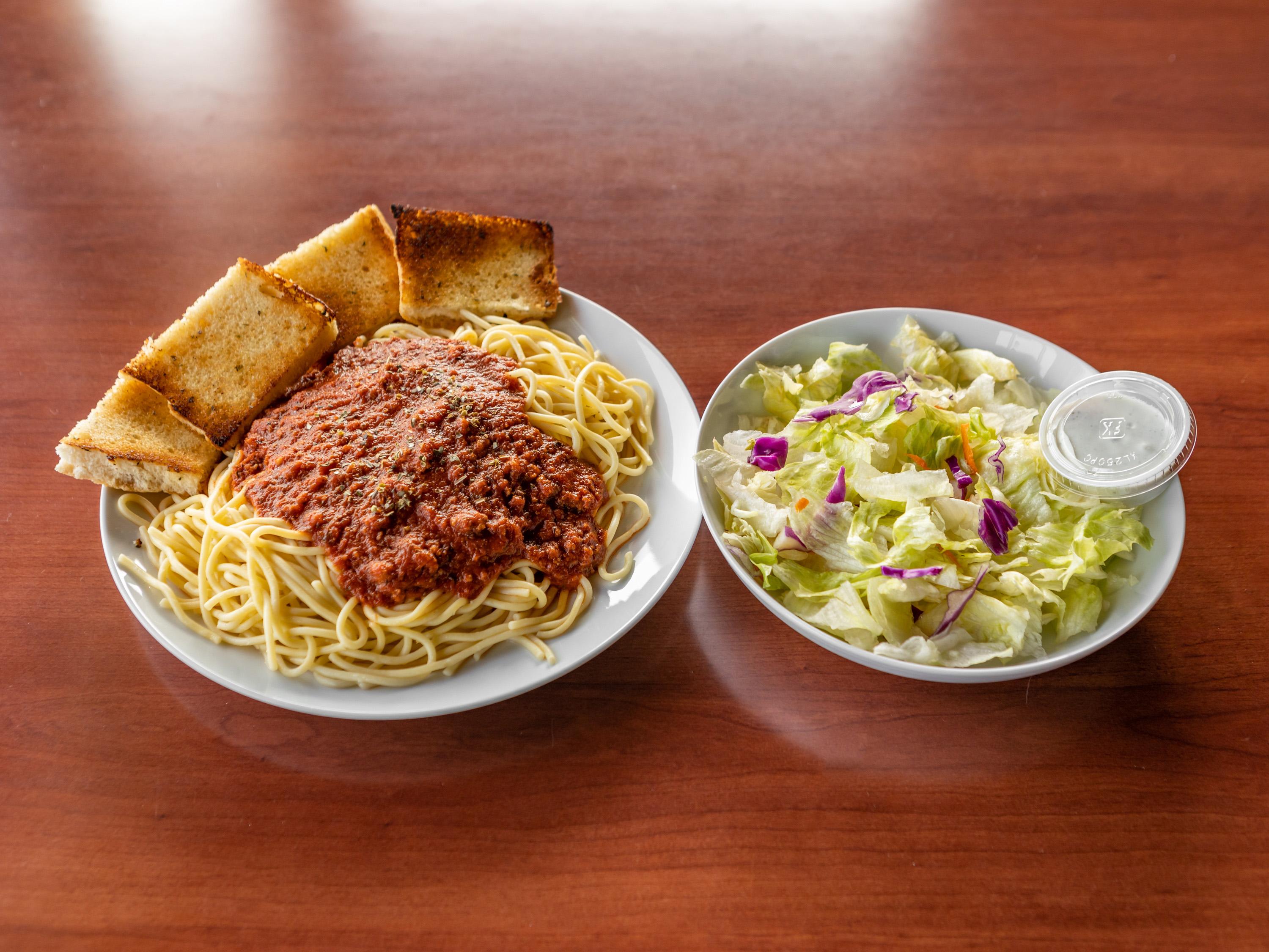 Order Spaghetti Dinner food online from Via Sofia's store, Cedar Rapids on bringmethat.com