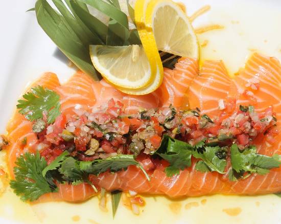 Order Scotty’s Salmon Sashimi food online from Hapa Sushi Grill and Sake Bar store, Boulder on bringmethat.com