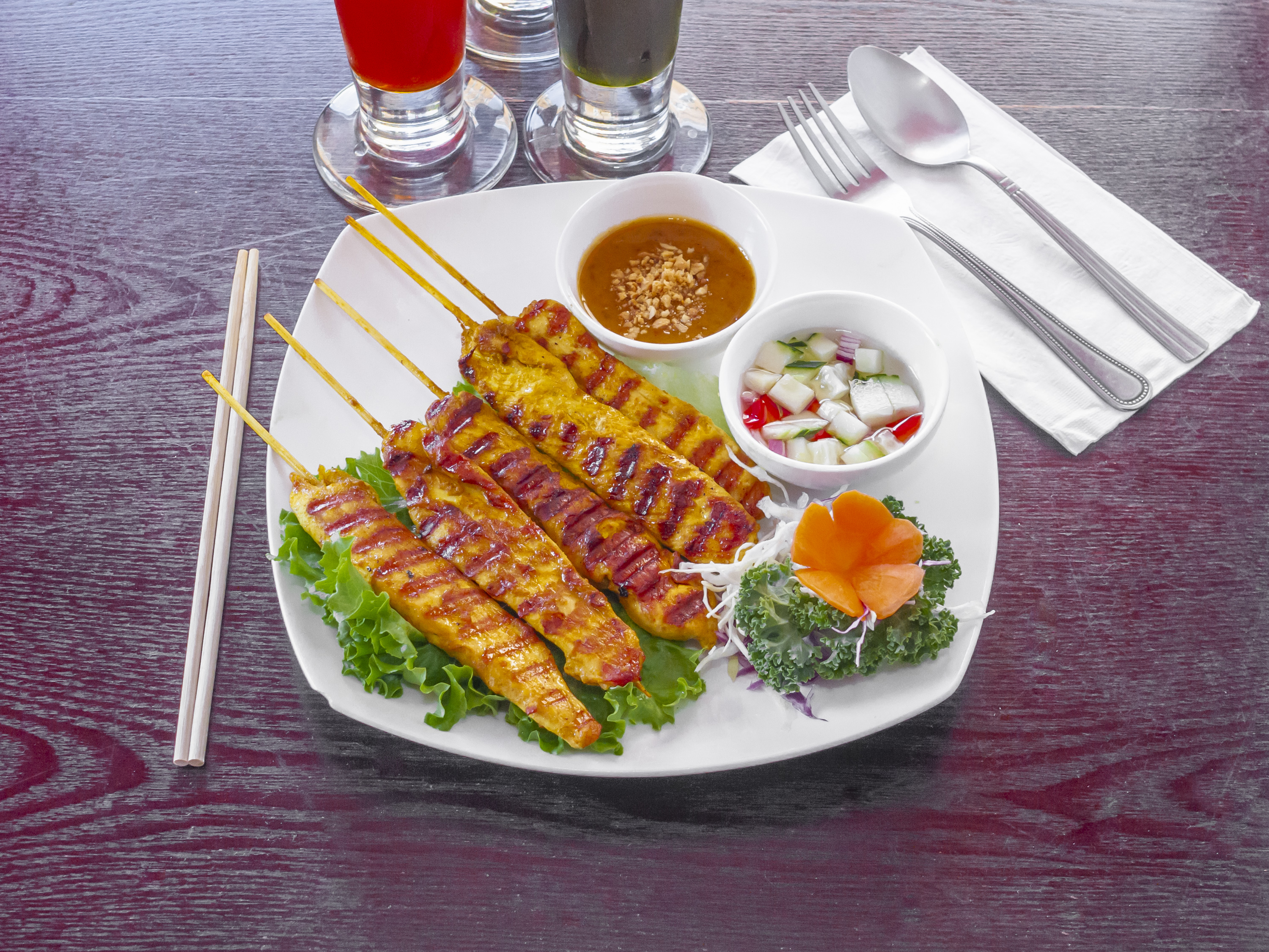 Order 7. Satay Chicken food online from Roi Siam store, Union City on bringmethat.com
