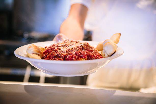 Order Spaghetti Bolognese food online from Regents Pizzeria store, San Diego on bringmethat.com