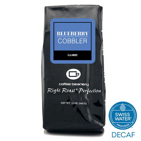 Order 12oz Whole Bean Blueberry Cobbler Swiss Water Process Flavored Decaf Coffee food online from The Coffee Beanery store, Wyomissing on bringmethat.com