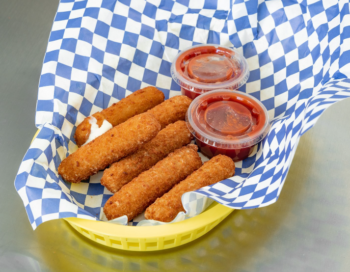 Order 6 Piece Mozzarella Cheese Sticks  food online from Mix Grill and Wings store, Charlotte on bringmethat.com