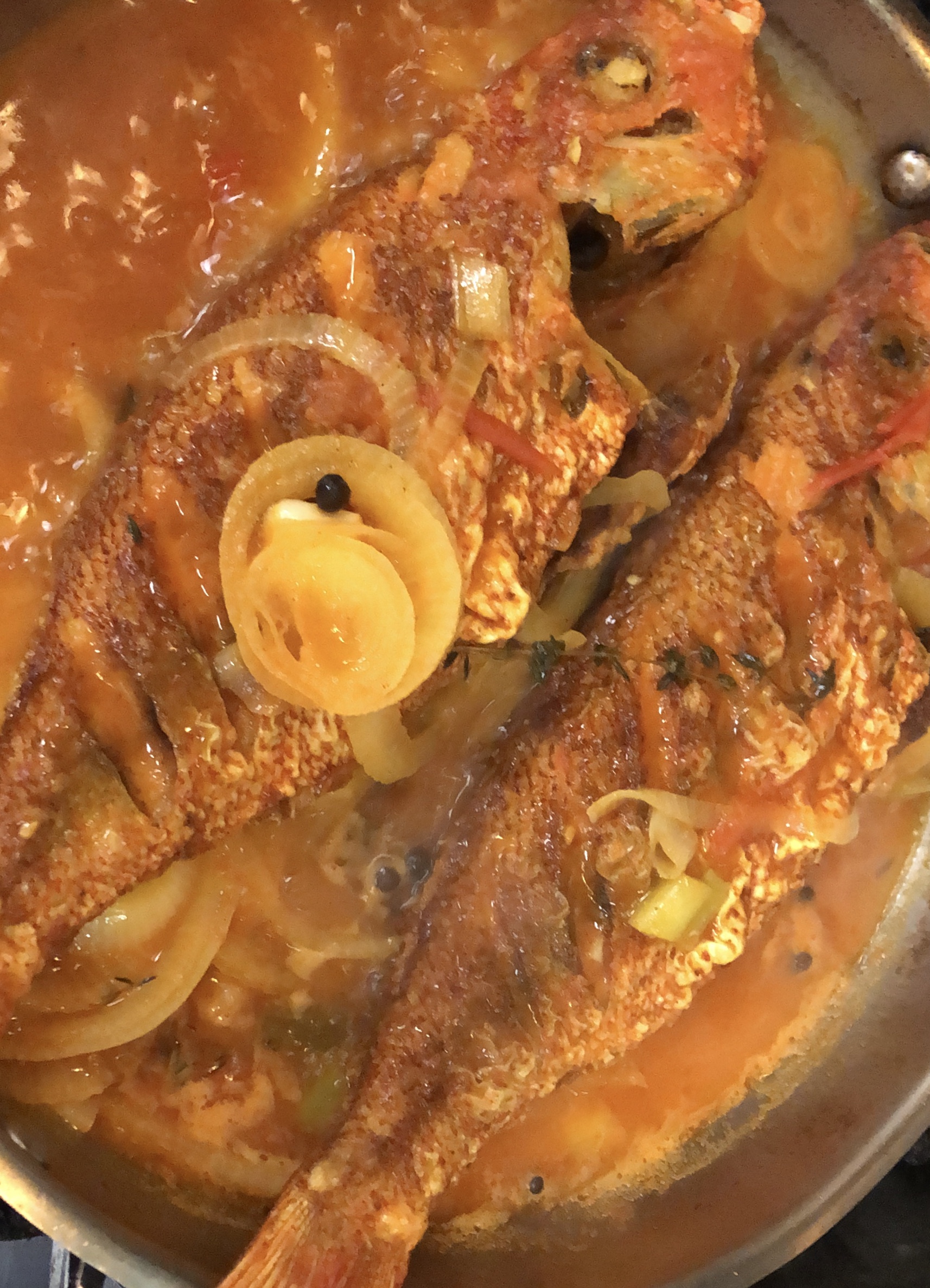 Order Brown Stew Red Snapper (whole) food online from Pimento Grill store, Maplewood on bringmethat.com