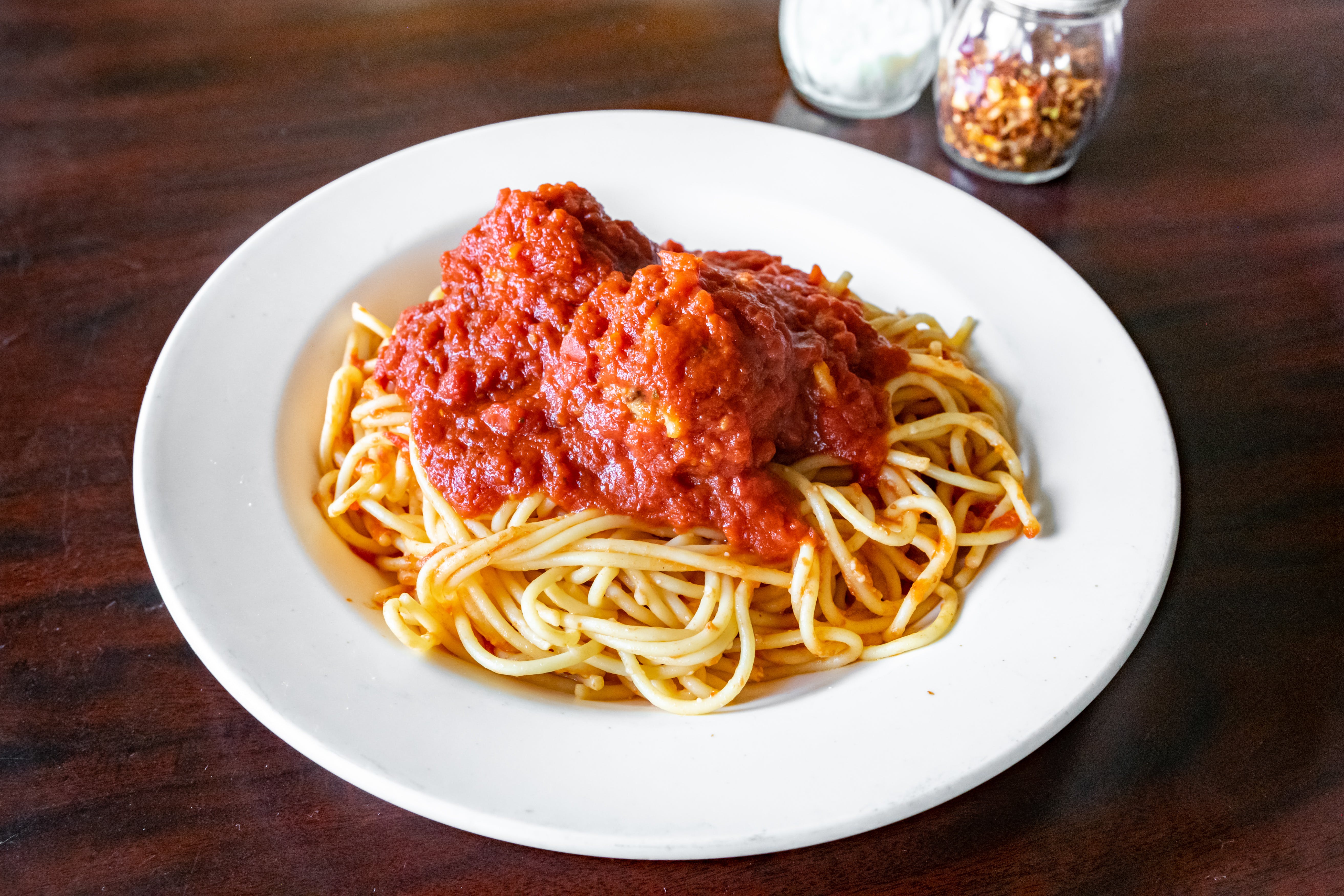 Order Pasta with Meatballs - Half food online from Napoli Pasta & Pizza store, Joshua on bringmethat.com