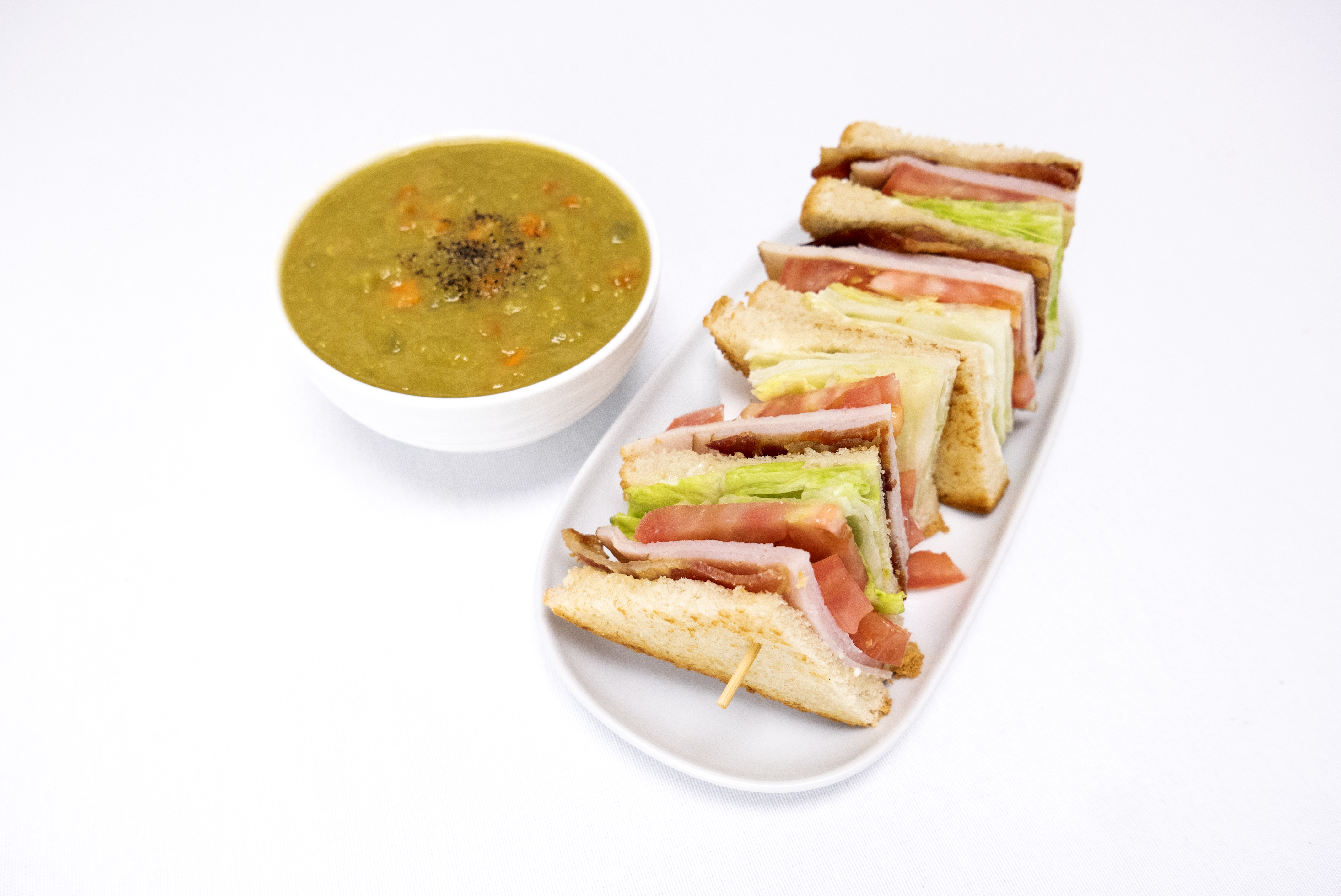 Order Vegetarian Vegetable Soup and 1/2 Sandwich food online from Soup Du Jour store, Beverly Hills on bringmethat.com
