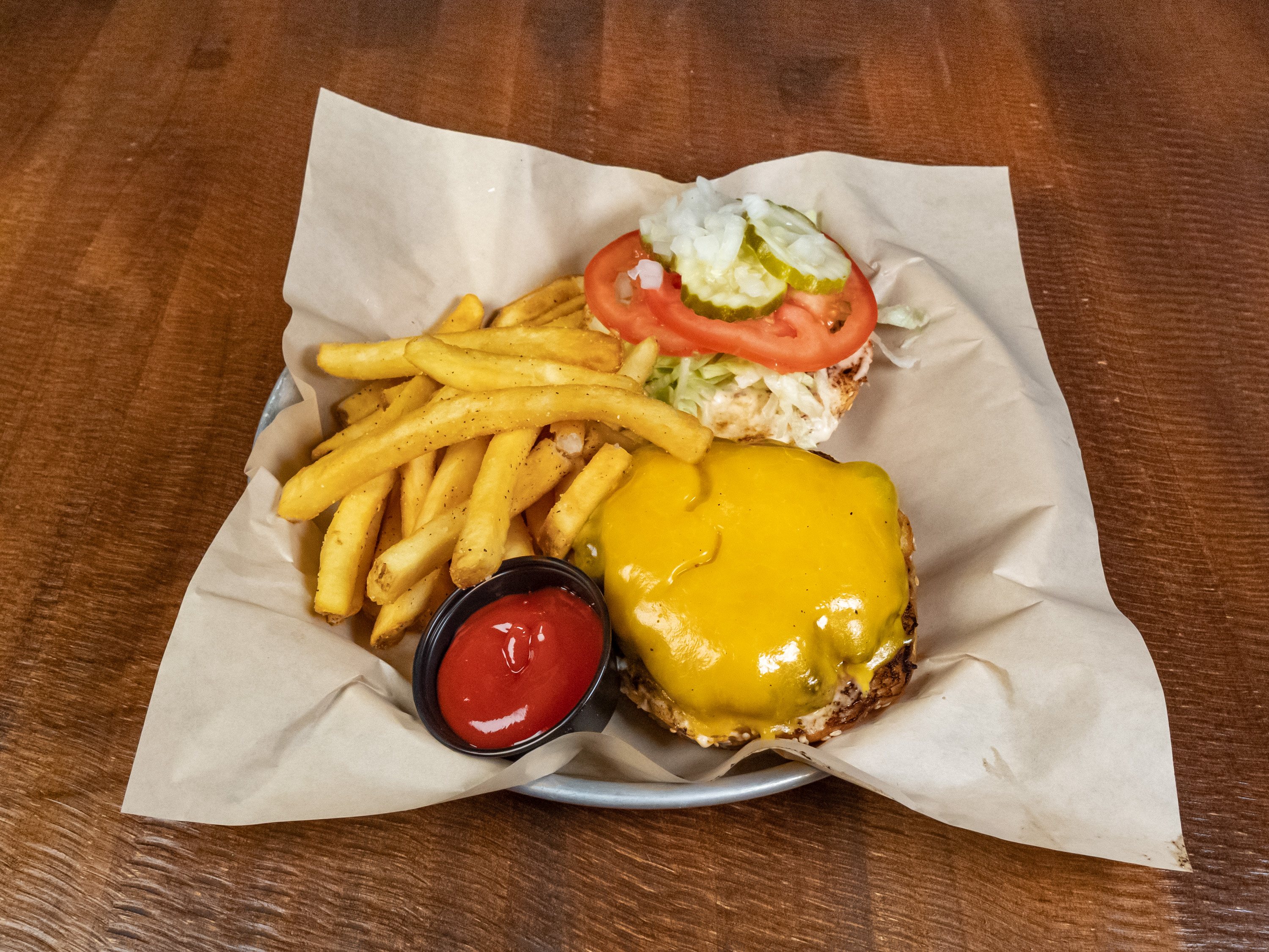Order Classic Cheese Burger food online from Pedal Haus Brewery store, Chandler on bringmethat.com