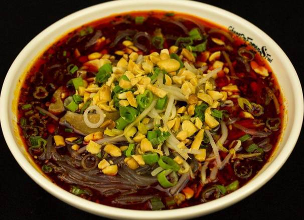Order N7 Spicy and Sour Pig Pot Glass Noodles 肥肠粉 food online from Chengdu Famous Food store, Philadelphia on bringmethat.com