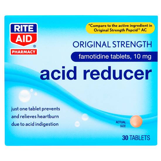 Order Rite Aid Acid Reducer Original Strength Tablets (30 ct) food online from Rite Aid store, Mckinleyville on bringmethat.com
