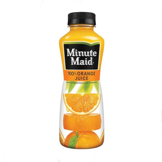 Order Minute Maid Orange Juice 12 oz food online from Pink Dot store, Santa Clara on bringmethat.com