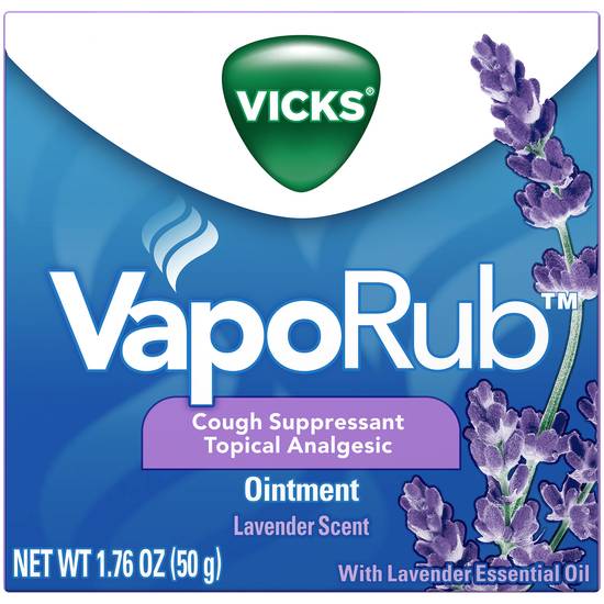 Order Vicks VapoRub Lavender Scented Cough Suppressant Topical Analgesic Ointment (1.76 oz) food online from Rite Aid store, Sandusky County on bringmethat.com