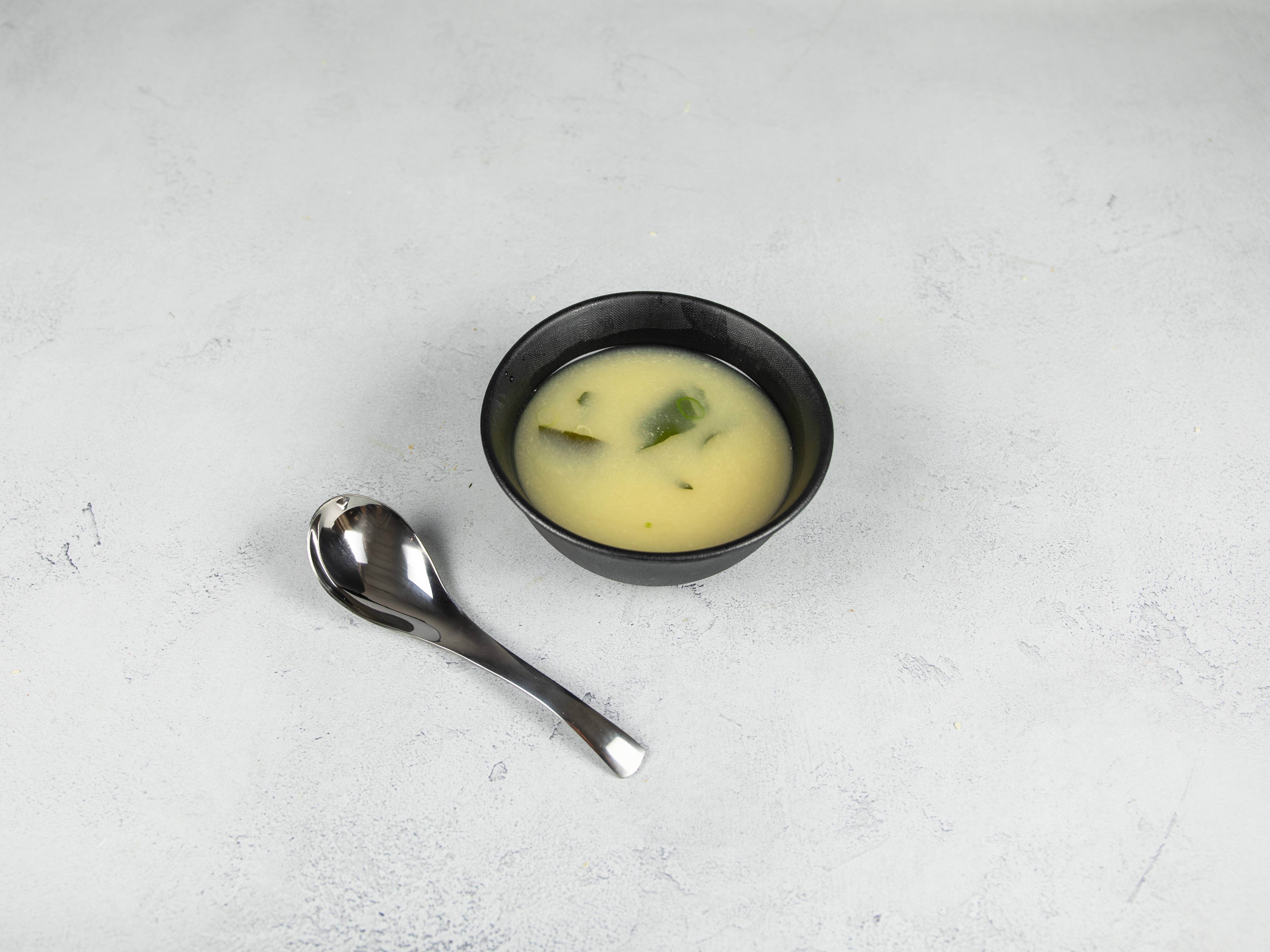 Order 1. Miso Soup food online from Sakura Japanese Restaurant store, Waltham on bringmethat.com