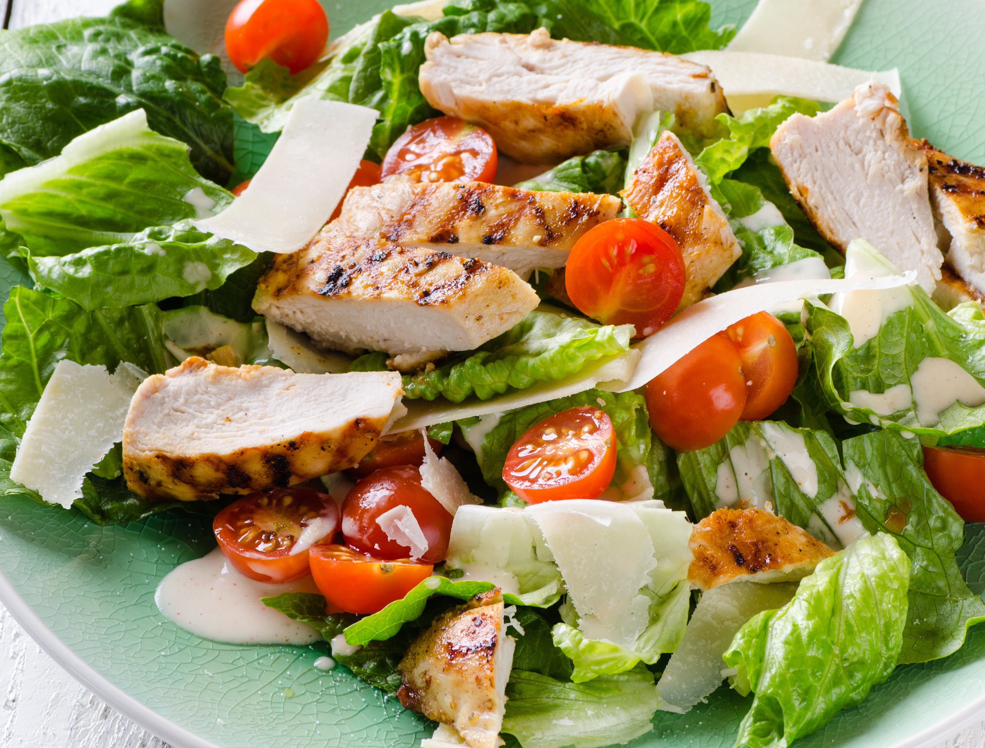 Order Grilled Chicken Salad - Side food online from Georgio's Oven Fresh Pizza store, Middlefield on bringmethat.com