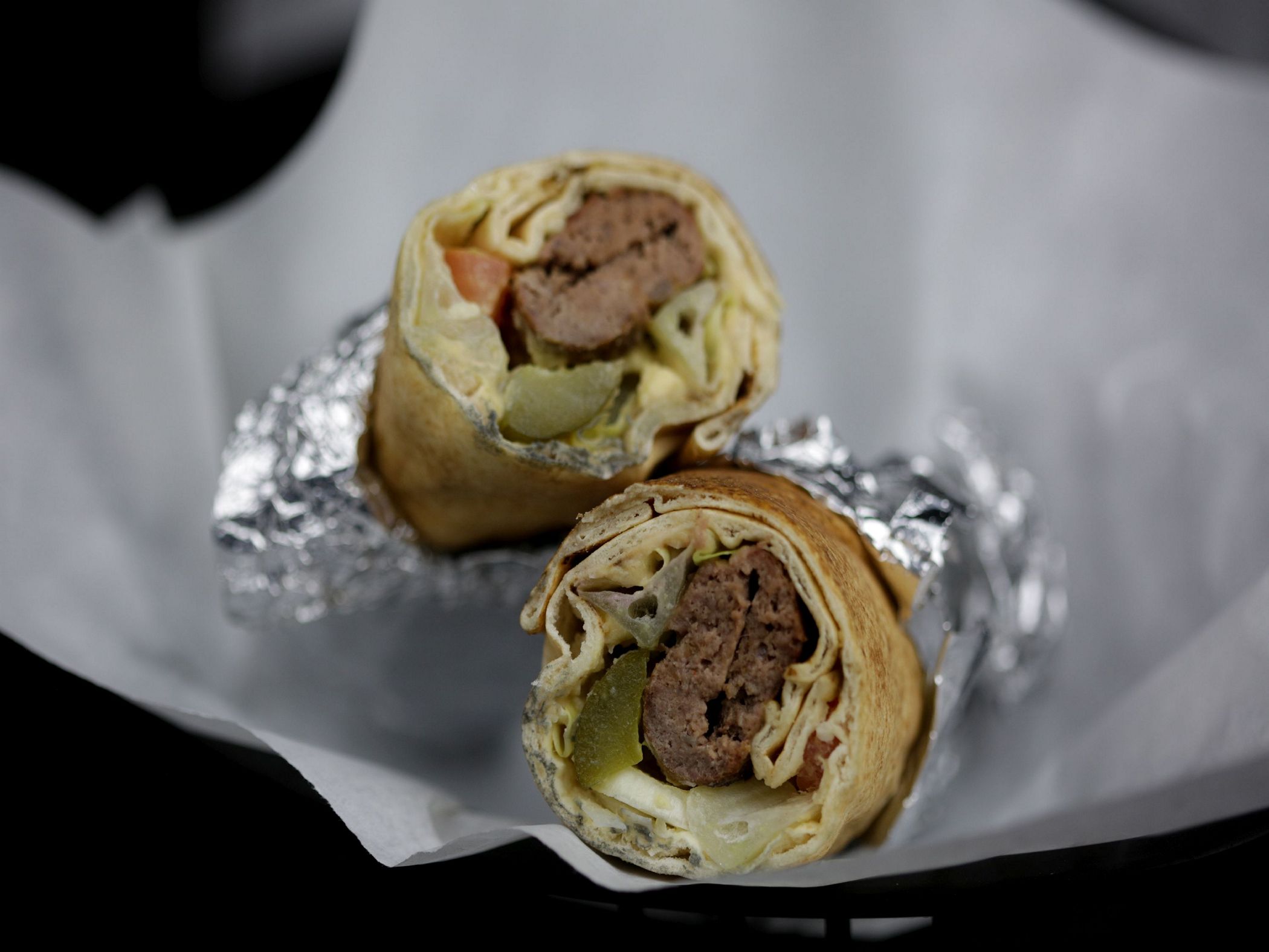 Order Iraqi Kabab Wraps food online from Mikhos Mediterranean Cuisine store, Lansing on bringmethat.com