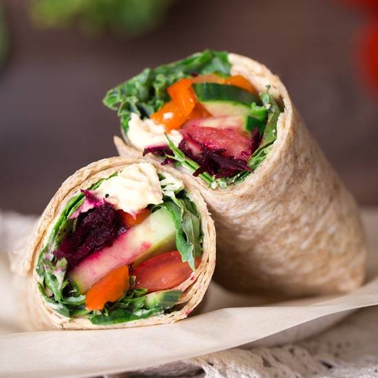 Order Super Veggie Wrap food online from Fresh Healthy Cafe store, San Marcos on bringmethat.com