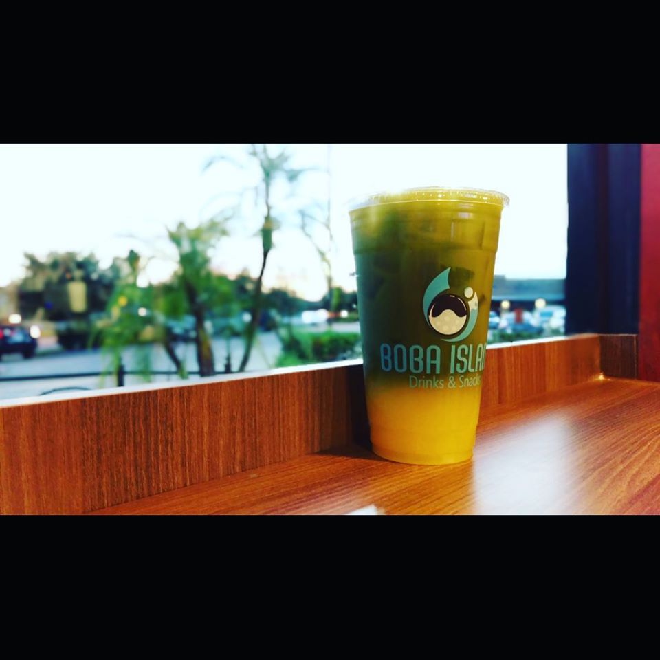 Order 20. Green Tea Frappe food online from Boba Island store, Houston on bringmethat.com