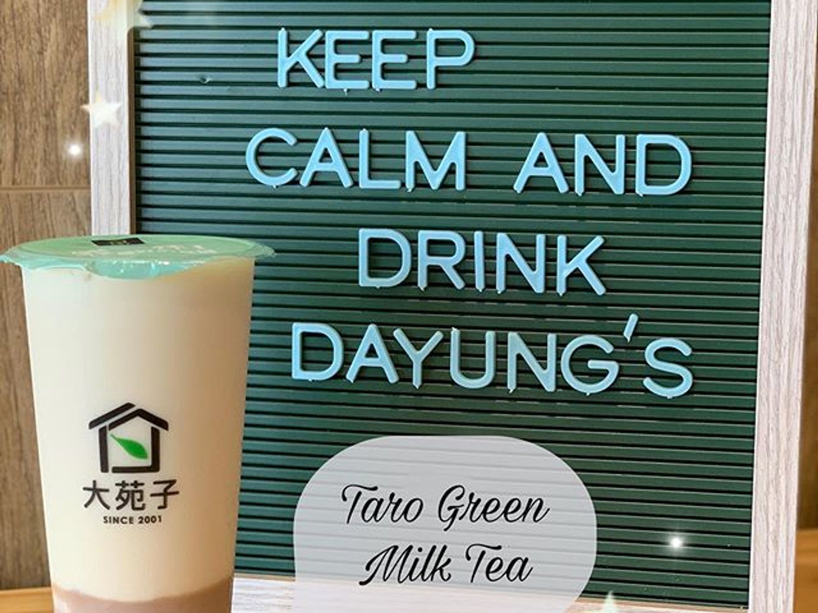 Order Taro Green Milk Tea 芋頭奶綠 food online from Dayung store, San Diego on bringmethat.com