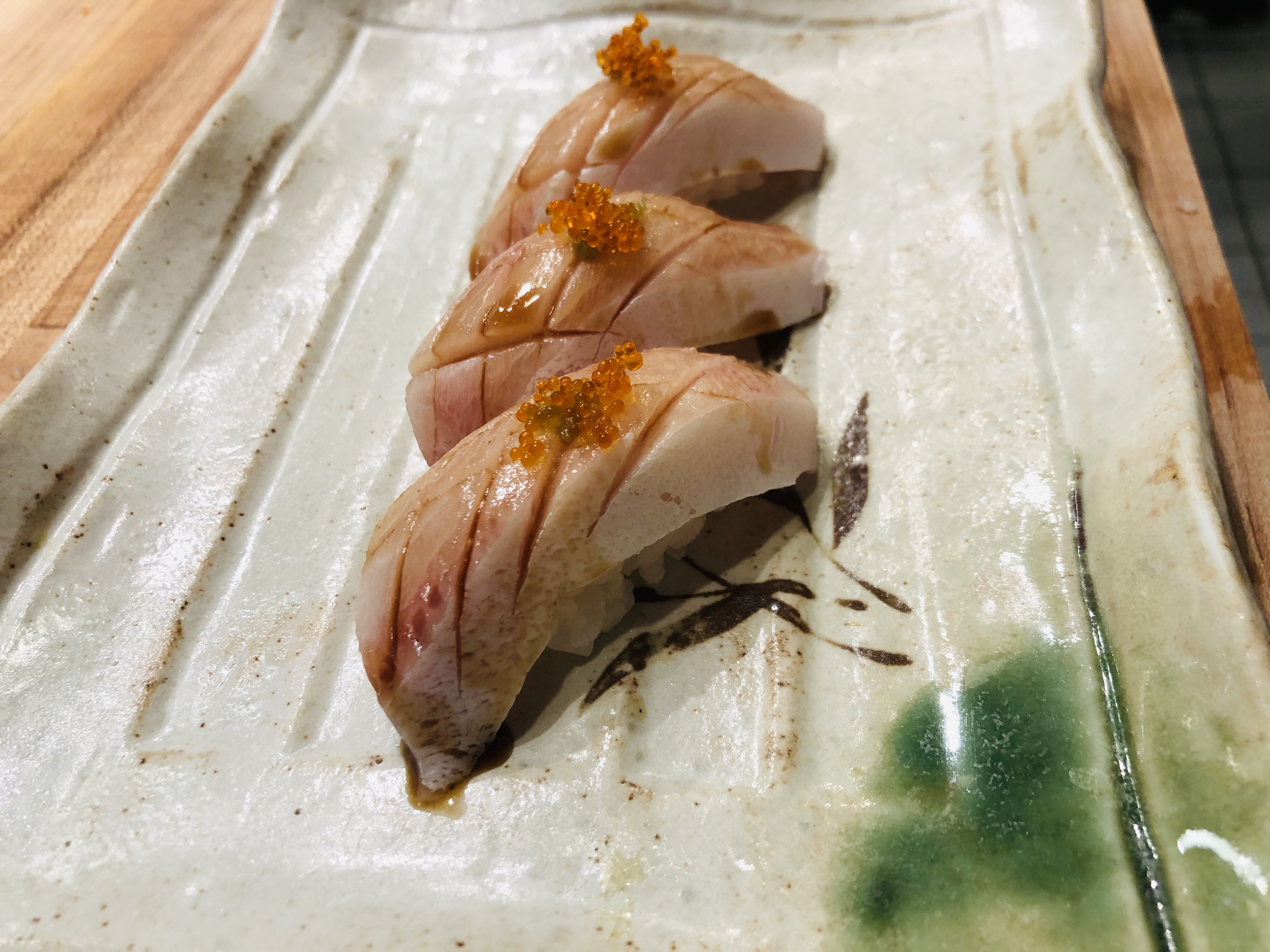 Order N6. Hamachi Toro food online from Bashamichi Sushi store, Millbrae on bringmethat.com