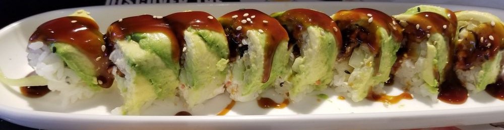 Order 3. Caterpillar Roll food online from Sushi Town store, Costa Mesa on bringmethat.com