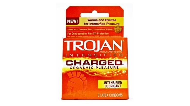 Order Trojan Charged Lubricated Condoms, 3 Count food online from Aldan Sunoco store, Aldan on bringmethat.com