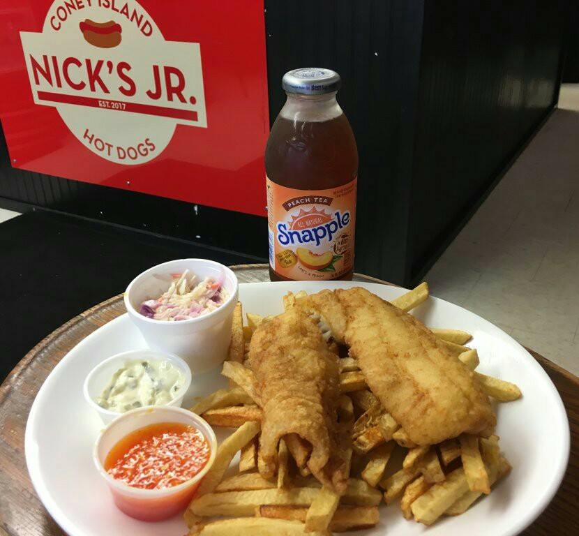 Order Fish & Chips Thursday,Friday,Saturday ONLY food online from Nick Hot Dogs store, Fall River on bringmethat.com