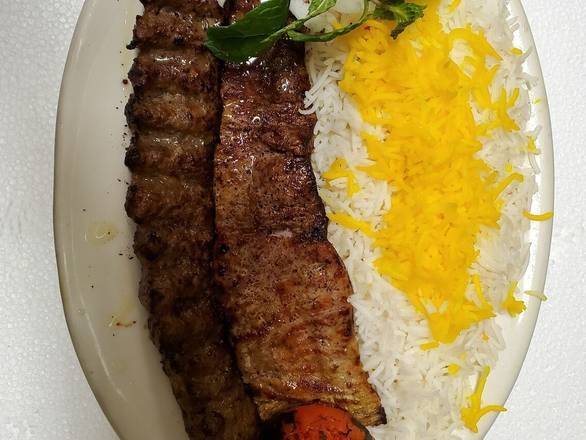 Order Kerman Soltani Kabob Plate food online from Stone Stew store, San Jose on bringmethat.com