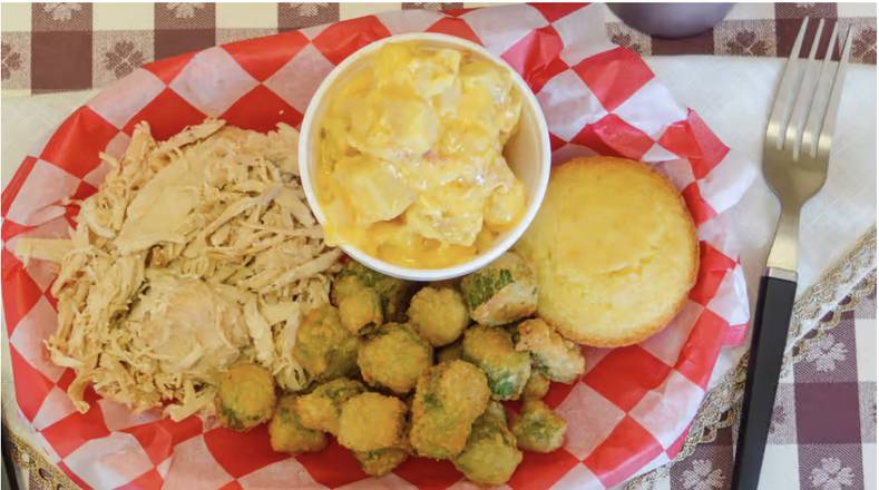 Order Pulled Turkey Plate food online from Denims BBQ store, Spring Hill on bringmethat.com