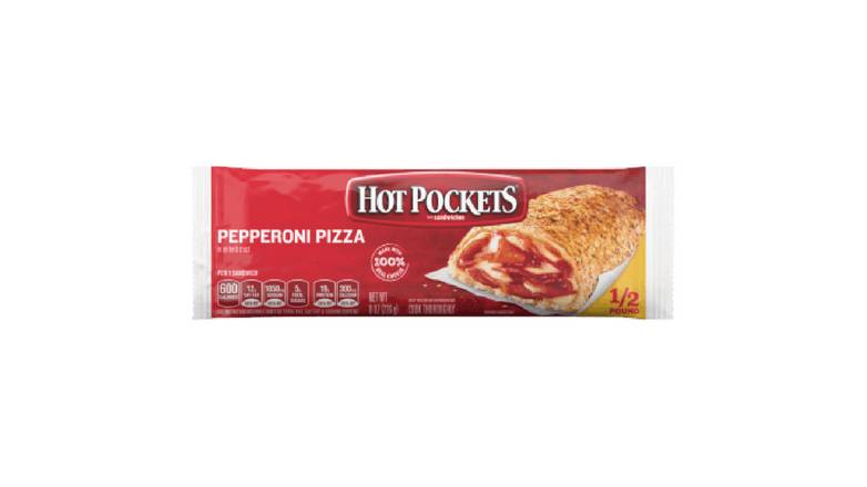 Order Hot Pockets Pepperoni Pizza Stuffed Sandwich Individual Wrap food online from Trumbull Mobil store, Trumbull on bringmethat.com