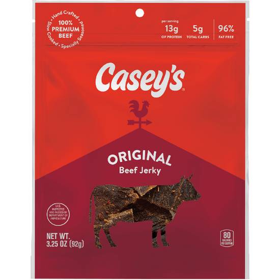 Order Casey's Original Beef Jerky 3.25oz food online from Casey store, Harvard on bringmethat.com