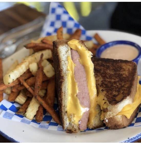 Order Fried Thick Bologna Sandwich* food online from Mama Bird Southern Kitchen store, Las Vegas on bringmethat.com