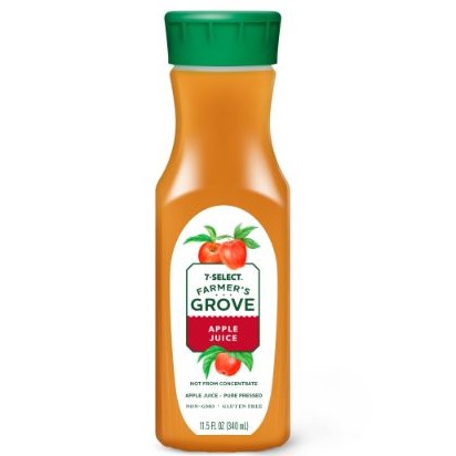 Order 7 Select Farmers Grove Apple Juice 11.5oz food online from 7-Eleven store, Dallas on bringmethat.com