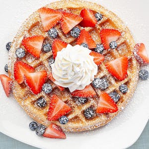 Order Berry Berry Belgian Waffle (330 cal) food online from Jimmy Egg store, Jasper on bringmethat.com