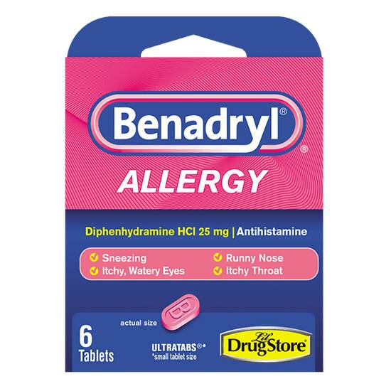 Order Benadryl 6ct food online from Casey store, Sioux Falls on bringmethat.com