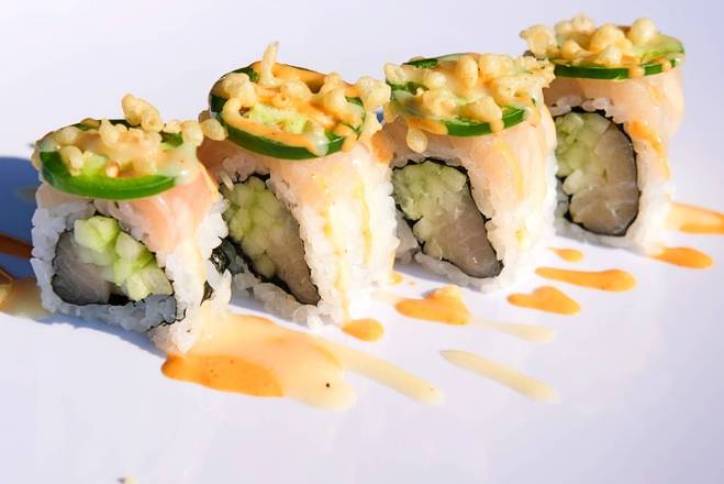 Order Sea Monster Roll food online from Awi Sushi store, Colorado Springs on bringmethat.com
