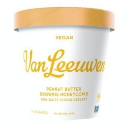 Order Van Leeuwen Vegan Peanut Butter Brownie Honeycomb (14 oz) food online from Dolcezza Gelato store, Arlington on bringmethat.com