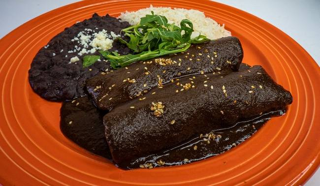 Order Enchiladas Mole food online from Meso Maya store, Dallas on bringmethat.com