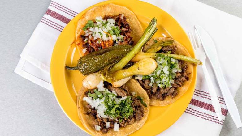 Order Flanks Steak Taco(suadero) food online from Taqueria Los Comales store, Round Lake Heights on bringmethat.com