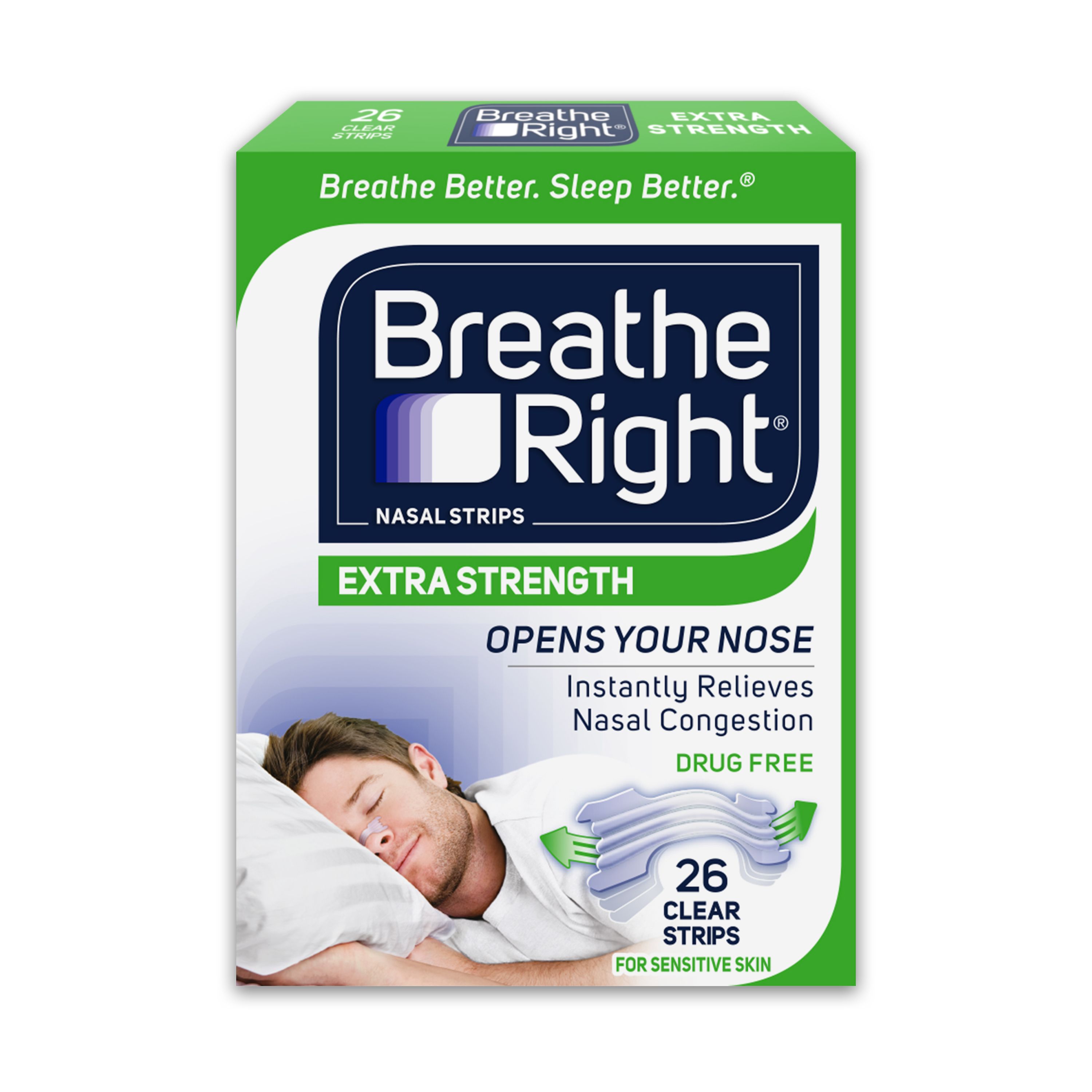 Order Breathe Right Extra Strength Nasal Strips - Clear, 26 ct food online from Rite Aid store, SUFFOLK on bringmethat.com