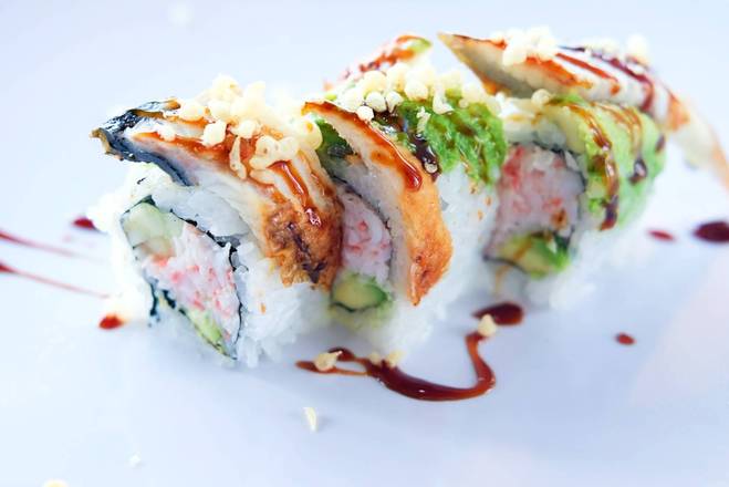 Order Dragon Roll food online from Awi Sushi store, Colorado Springs on bringmethat.com